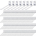 Moxweyeni 100 Pcs Heavy Duty Slatwall Panel Hooks Hanging Metal Slat Wall Hanging Hooks Silver Slat Wall Hanger Commercial Grade Slatwall Pegs Accessories for Shop Retail Display(6 Inch)