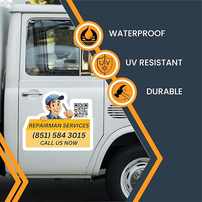 Magnet Me Up Customizable and Personalized Automotive Magnet Decals (Custom Size)