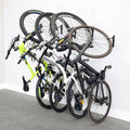 WheelRest Bike Hook, No-Lift Garage Wall Mount, Vertical Bicycle Storage Rack, Adjustable Bike Hanger for MTB, Road, eBike, 4 Pack