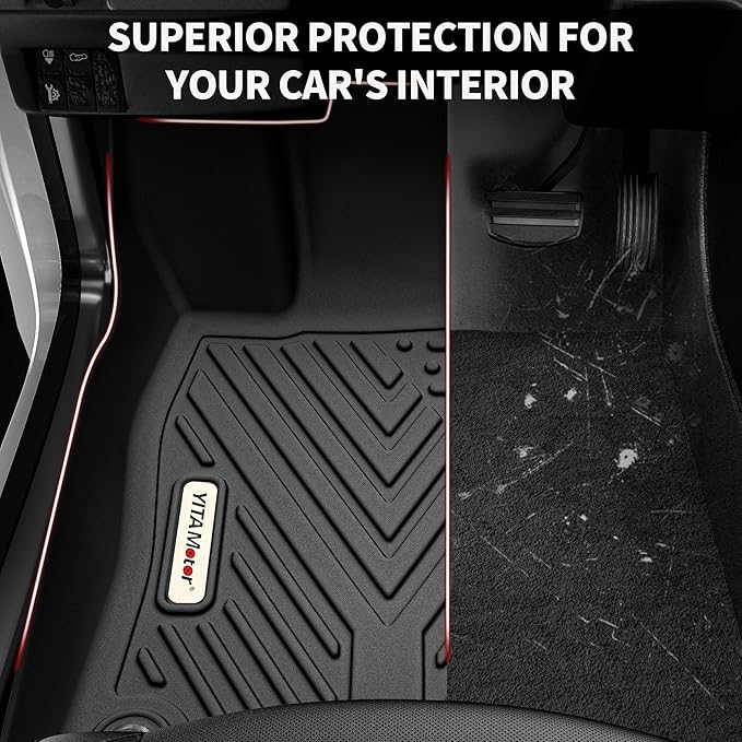 YITAMOTOR Floor Mats Fit for 2018-2024 Chevrolet Equinox/GMC Terrain, TPE All Weather Chevy Equinox Floor Liners with Backrest Mats, Back Seat Protector Chevy Equinox Automotive Accessories