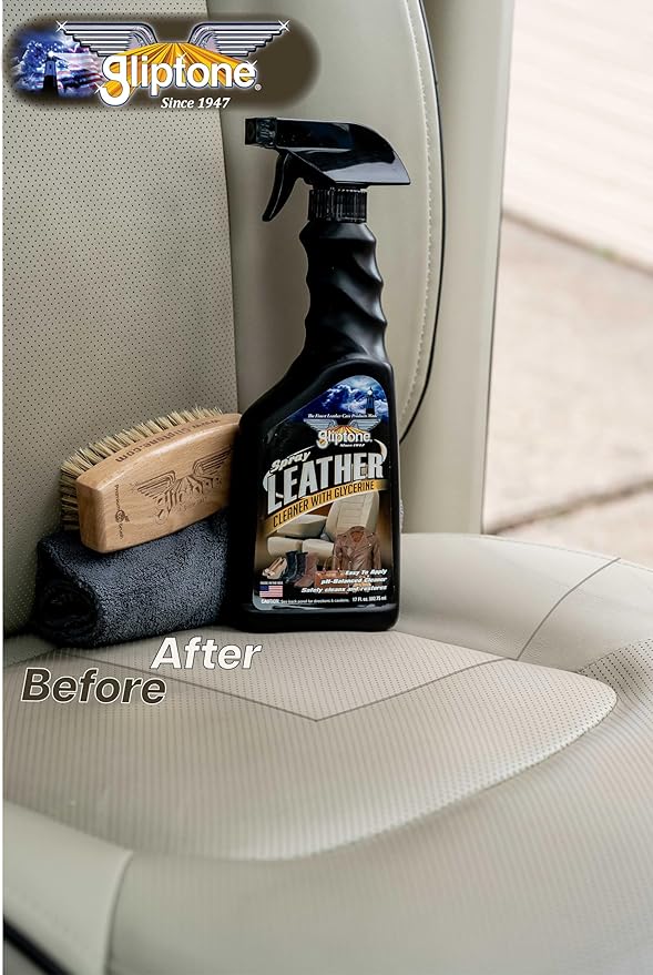 Spray Leather Cleaner with Glycerine Spray, pH Balanced, Safely Cleans and Restores, 17 fl oz