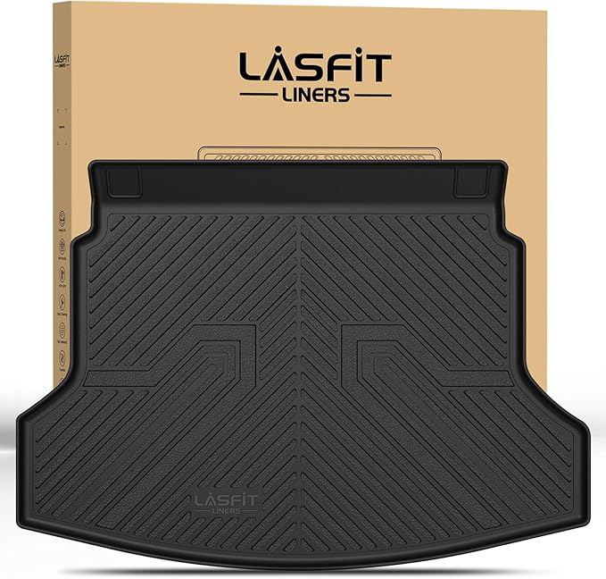 LASFIT Trunk Mat for Honda CRV 2012-2016, All Weather Custom Fit TPE Cargo Mat for CR-V 2012 2013 2014 2015 2016 Trunk Liner Trunk Tray Cargo Liner Cargo Tray, Black