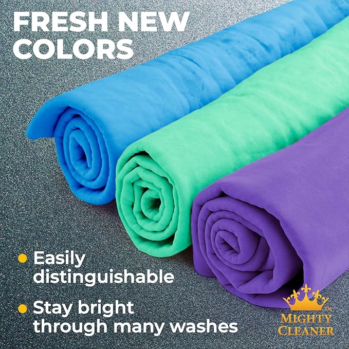 Premium 2pk +1 Free Shammy Cloth for Car Drying - 26"x17" - Super Absorbent Chamois Towel for Car - Scratch-Free, Reusable & Soft