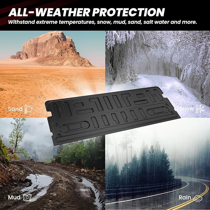 LASFIT Tailgate Mat for Ford F-150 2021-2025(Without Work Surface or Pro Access Tailgate) Truck Tailgate Liner All Weather Protector TPE Tailgate Cover, 1pc Black