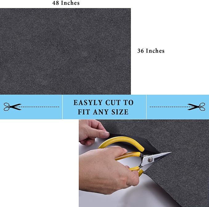 Oil Spill Mat 36x48 Inches Car Trunk Mat Rubber Backing Layer Oil Drip Pan for Under Car Waterproof Garage Mats Protects Floor from Spills, Drips, Splashes and Stains Washable and Reusable