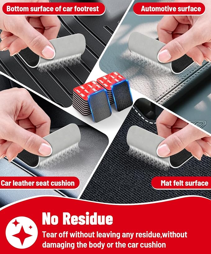 Hook and Loop Strips with Super Adhesive Heavy Duty, Made of 3M, Heat Resistant Waterproof, Outdoor or Indoor Use, 16 Sets Black 1.57x1.97 Inch