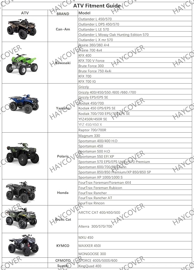 ATV Cover Waterproof for Polaris Sportsman Yamaha Grizzly Honda Kawasaki with Straps Reflective Storge Black 82x47x45 inch(XL)