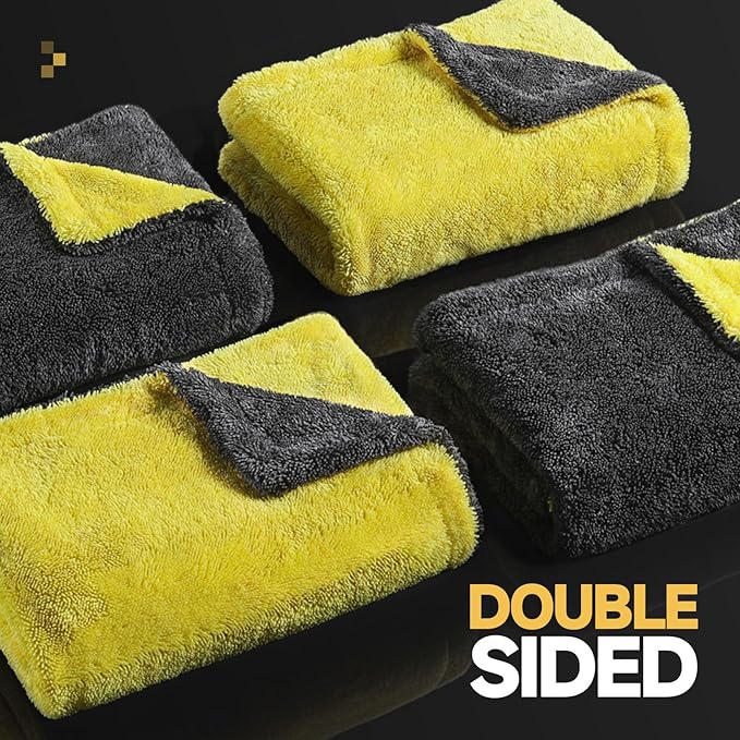 Car Drying Towel,Extra Large 36"x24" Microfiber Towel for Cars XL,Quick-Dry, Streak-Free,No Water Spots,Car Cleaning & Detailing Supplies,Double-Sided High Absorbency Edgeless Design