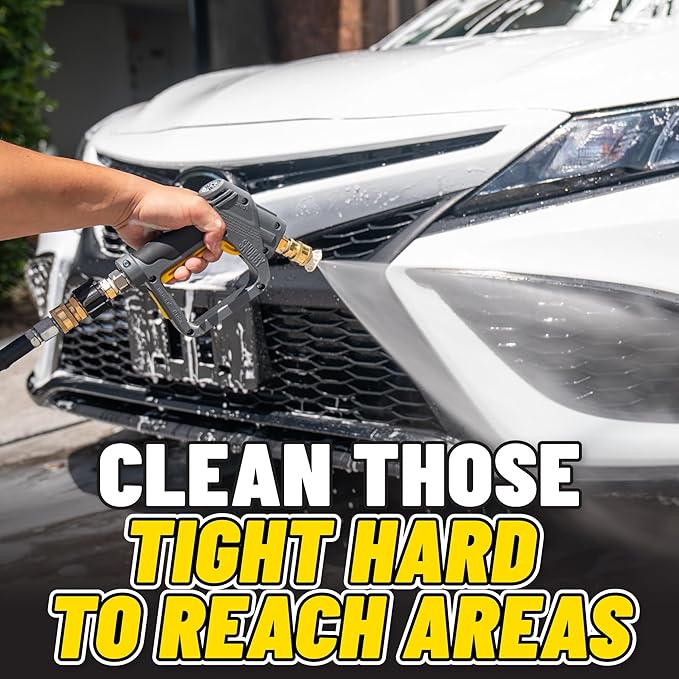 Chemical Guys EQP402 Snubby Pressure Washer Gun, Foam Cannon Attachment, For Gas & Electric Pressure Washers