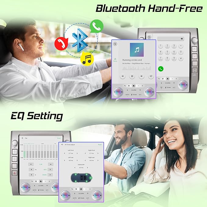 Android Car Radio Stereo for Toyota Tundra 2014-2020 with Wireless Carplay&Android Auto,12.1″ HD Touch Screen T-Style Head Unit 3+32G Car Multimedia Player Replacement WiFi,GPS,Bluetooth,SWC