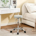 Rolling Stool Adjustable Height 19.5’’-26.6’’,Tattoo Chair for Artist, Gray Stool for Hairstylist (Gray)