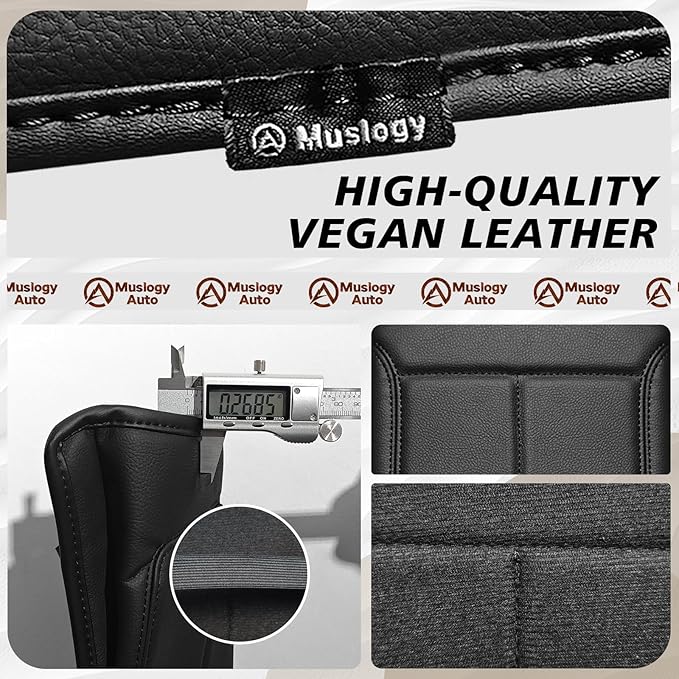 Muslogy Center Console Armrest Cover Compatible with Ford F-150 F150 2009-2014 Comfort Armrest Pad Arm Rest Cushion Vegan Leather Protector Regular Thick(Bucket Seat ONLY)
