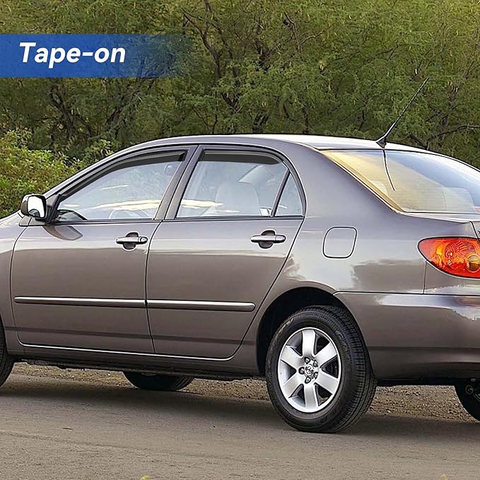 Window Visors Rain Guards Shield for 1998-2002 Toyota Corolla Sedan, Out-Channel Window Vent Wind Deflectors Visors Shades for 98-02 Corolla