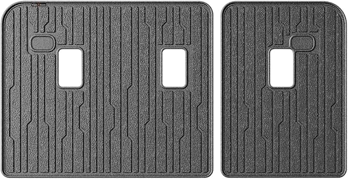 TripleAliners Backrest Mats All Weather Liners Compatible with 2024+ GMC Acadia/Chevy Traverse & 2025 Buick Enclave TPE Third Row Seats Back Cover