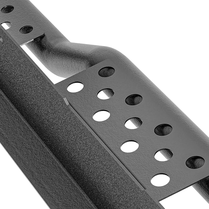 Running Boards Side Steps Compatible with 1997-2006 Jeep Wrangler TJ 2 Doors, Heavy-Duty Steel Nerf Bars Step Plates Rock Sliders Rails (Off-Road, Black)