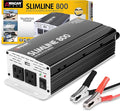 Wagan EL3718 800W Slim Line AC to DC Power Inverter 800W TrueRated Continuous 1600W Surge Power DC 12V to AC 110V Power Inverter with 2 AC Outlets and 2A USB Charging Port