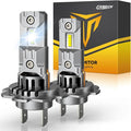 FAHREN Upgraded H7 Bulbs, 60000LM 1000% Ultra Bright 6500K White Light, Mini Size No Adapter Needed, Plug and Play HID H7 Fog Lights, IP68 Waterproof, Pack of 2
