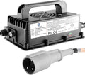 800W Lead Acid Battery Charger 48 Volt 15 AMP 3-Pin Original Gray One-Piece Plug Club Car DS&Precedent Golf Carts