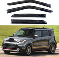 KPY Window Visor Compatible with Kia Soul 2014-2019, 4PC Rain Guard Side Window Vent Deflectors Tape-On Mugen Style, 2014 2015 2016 2017 2018 2019