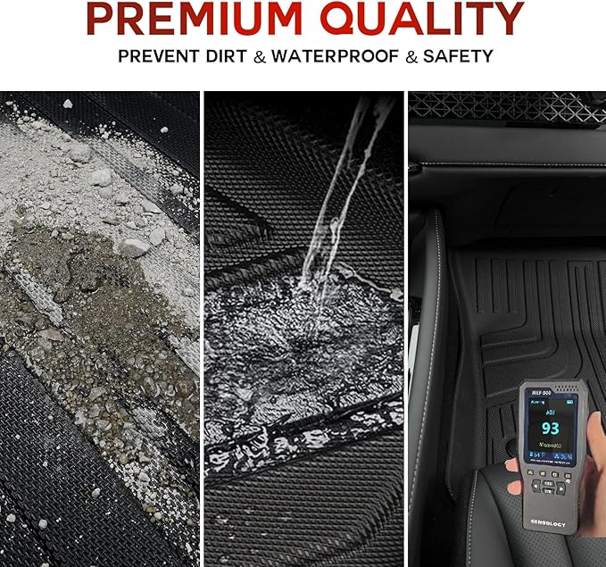 2025 HRV Floor Mats - Original Floor Mats Custom Fit for 2023 2024 2025 2026 Honda HRV & 2025 Acura ADX TPE Rubber Car Mats, All Weather Protection Floor Liners for HR-V Accessories 1st & 2nd Row