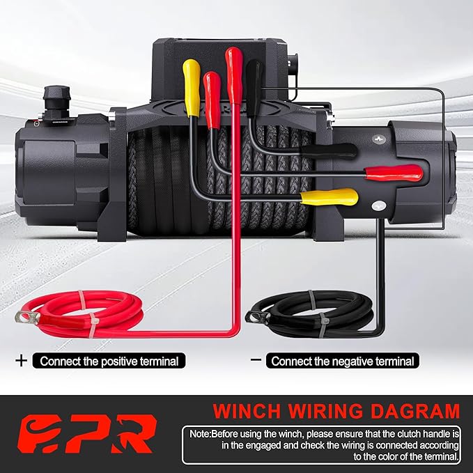 OPENROAD 12000 lb Recovery Winch with Synthetic Rope and 2 Wireless Remotes - IP68 Waterproof 12V Electric Winch for Jeep, SUV, Truck & Trailer - Panther Series 3S