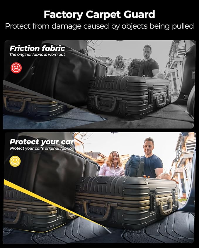 3W Cargo Liner Fit for Jeep Grand Cherokee 2013-2021/ Grand Cherokee WK 2022 2023(Non L) TPE All Weather Custom Fit Heavy Duty Trunk Mat, Black