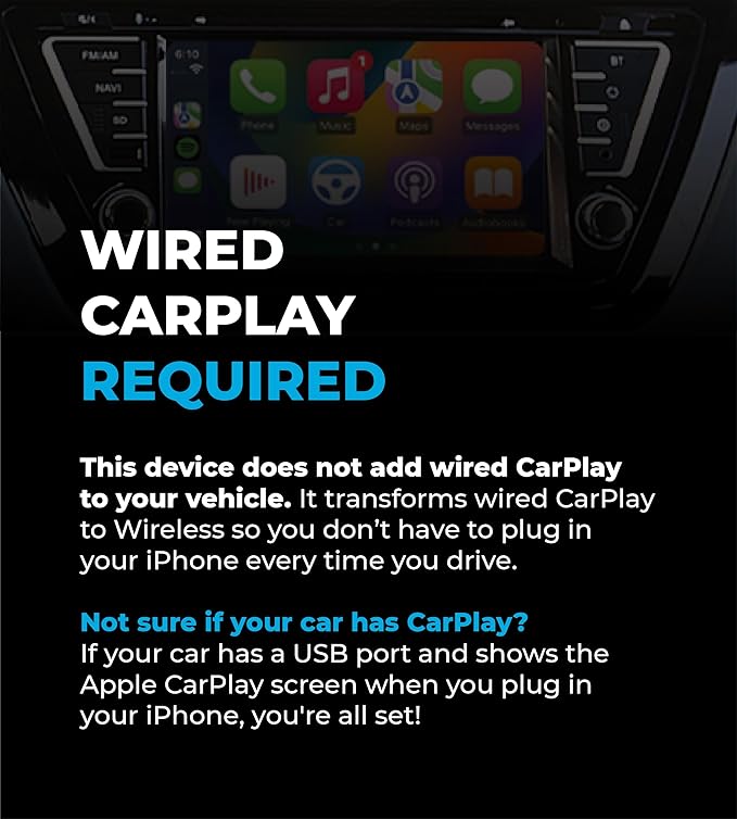 2026 Wireless CarPlay Adapter 8PRO by AUTOSKY – Convert Wired to Wireless, Plug & Play, Fast & Stable Connection, Apple & Android Auto Compatible, Compact Design