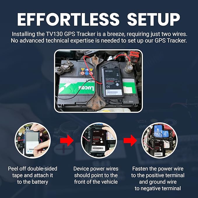 Truview TV130 4G GPS Tracker with - Live Updates-Vehicle Tracking Device for Cars, Vans, Trucks & More - Easy 2-Wire Installation, Mobile App, 24/7 Support - No Contracts-Subscription Required.