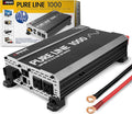 Wagan EL3804 Pure Line Inverter 1000 Watt DC 12V to 110V AC Car Pure Sine Wave Power Inverter for Home RV Camping Van Life Off Grid ETL Certified