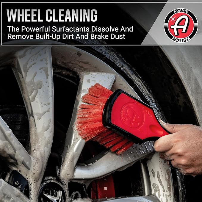 Adam's Wheel & Tire Cleaner (16oz, 2-Pack) - Professional All in One Tire & Wheel Cleaner Car Wash Well Cleaning Spray for Car Detailing, Safe On Most Rim Finishes
