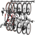 FLEXIMOUNTS 6 Bike Storage Rack, Heavy Duty Wall Mount Hanger for Home & Garage, Holds Up to 300lbs