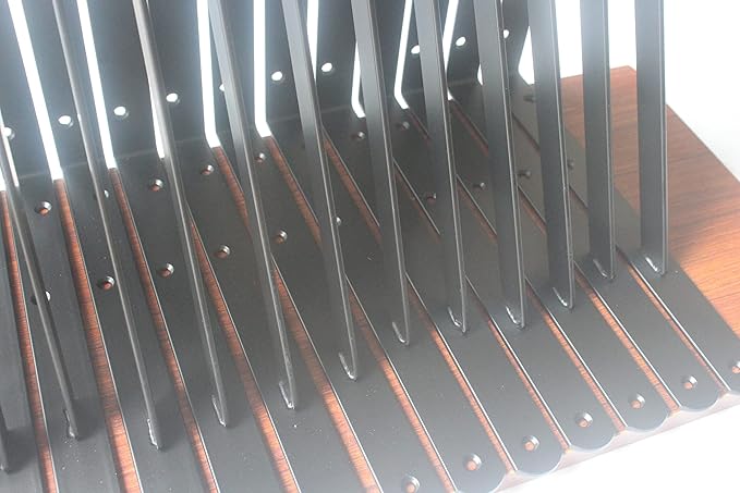 32 Pack L16 x H 10" Black Heavy Duty Shelf Brackets with Screws Metal Shelf Brackets Shelf Support Angle Brackets for Shelves L Brackets Heavy Duty Floating Shelf