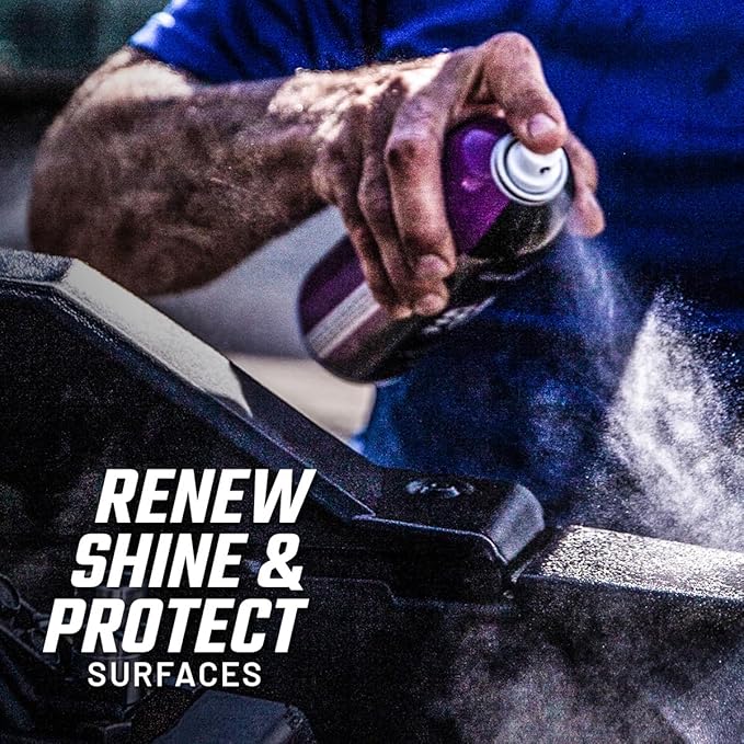 Slick Products Shine & Protectant, Long-Lasting High-Gloss Clear Coat Spray, Renew, Shine, and Protect Plastic, Vinyl, Rubber, Trim, and More (6-Pack)