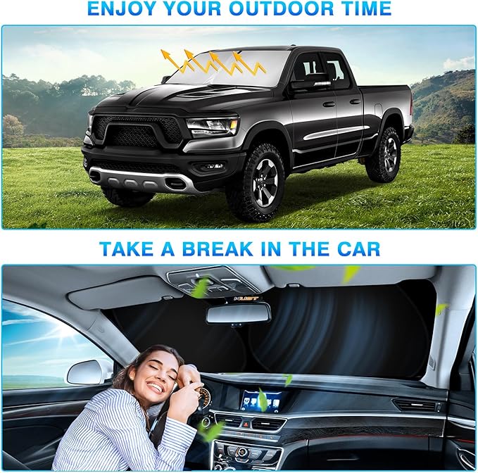 KUST Windshield Sunshade for Toyota 4Runner 2026 Accessories Sun Shade Window Sun Visor Protector Foldable Blocks UV Rays Keep Your Car Cooler