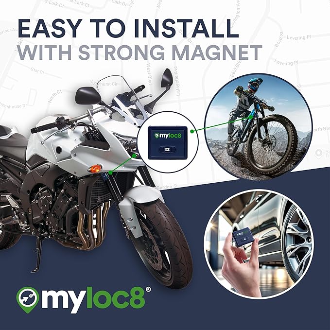 GPS Tracker for Vehicles with Magnet – 4G LTE Real-Time Location Device with App, Built-in SIM, 14-Day Battery – Anti-Theft GPS Tracker for Car, Motorcycle, Scooter, Bike
