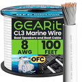 GEARit 8 Gauge Marine Electrical Primary Wire, 8 AWG (100ft) Marine Grade Tinned Copper Oxygen Free for Boat, Automotive, RV, Camper, Trailer