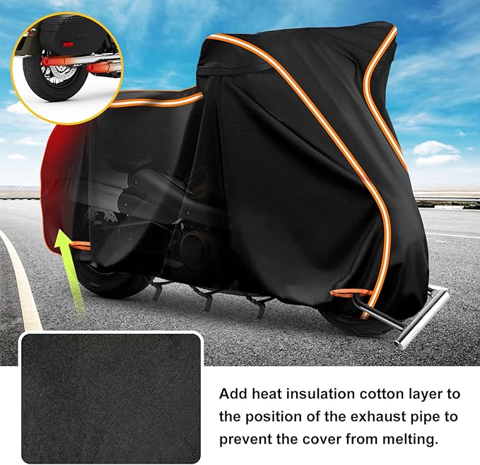 420D Motorcycle Cover for Sport Model Harley Davidson Sportster S, Sporster 883, Nightster Special, Superlow, Superlow 1200T, 1200 Custom,Outdoor Bike Cover Windproof Heavy Duty Waterproof Protection
