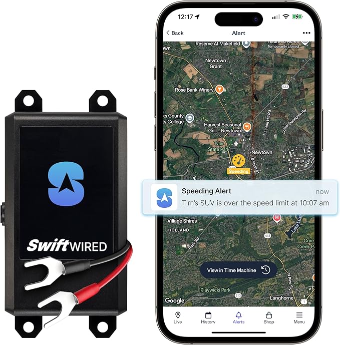 Spytec Wired GPS Tracker for Vehicles, Cars, Trailer, RV, Van, Boat & Trucks | 3 Month Prepaid Subscription | Waterproof Real-Time GPS Tracker | Speeding & Geofencing Alerts | E-Z Car Battery Install
