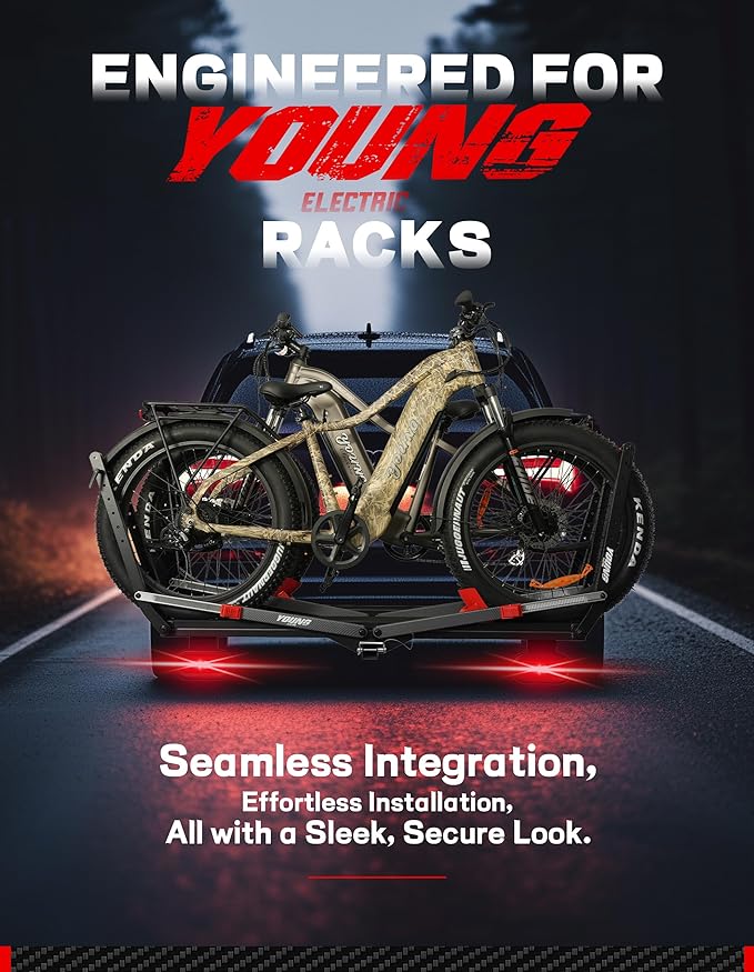 Young Bike Rack Brake Light & Plate Kit, 6 Inch 10LEDs Oval Red LED Tail Light 2PCS, FMVSS108 Certified, Waterproof Stop Turn Signal Tail Lights. Fits Young Hitch Racks #10104186