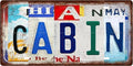 CABIN Space Vintage Metal Tin Sign License Plate Bar Cafe Garage Cave Home Room Wall Bathroom Farmhouse Garden Porch Patio Decor, 12 x 6 Inch