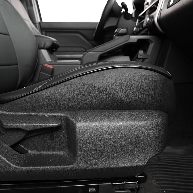 EKR Custom Fit Tacoma Front Car Seat Covers for Select Toyota Tacoma (Petrol & Hybrid) 2024 2025 Double cab SR,SR5,TRD Sport,TRD Off-Road,Limited - Front Row Only,Leather (Black)