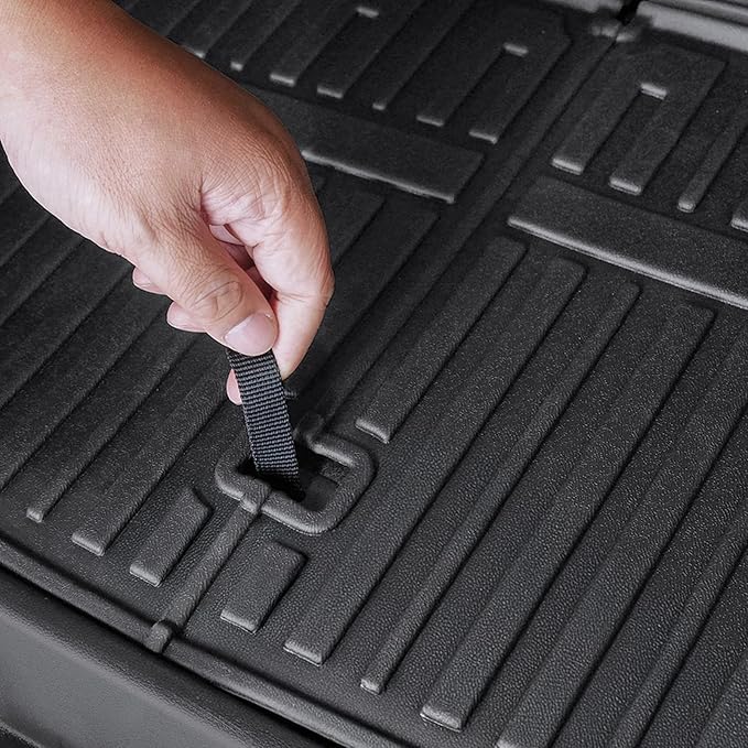Cargo Mat for 2025 Hyundai Santa FE, All Weather TPE Cargo Mat with Backrest Mat Rear Cargo Liner Protection for Hyundai Santa Fe Calligraphy Accessories (Fit Hybrid and Fuel) 2024 2025