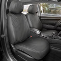 Elite Edition Faux Leather & Suede Seat Covers for Cars, Trucks, & SUV - 2 Charcoal Car Seat Covers for Front Seats - Universal Fit Car Accessories Automotive Interior Protector for Cars