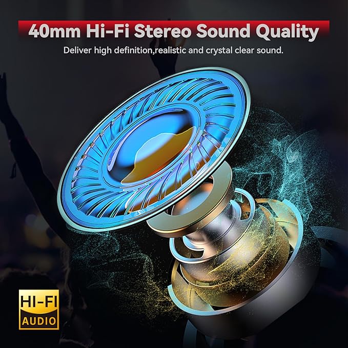 X1 Motorcycle Helmet Bluetooth Headphones V5.3 with Voice Assitant, 40mm Helmet Speakers with IP67 Waterproof, Motorcycle Bluetooth Headset 60 Hours Playing Time for Ski/Solo Rider