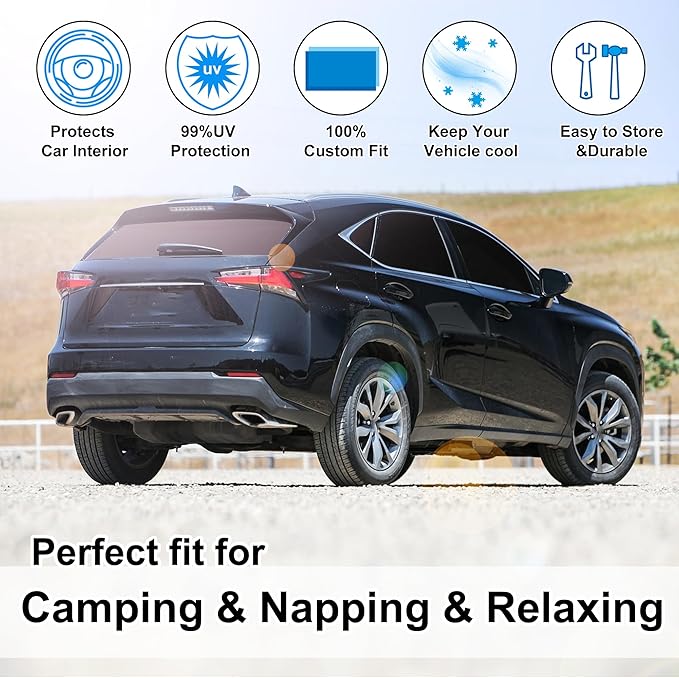TINGLU Window Shades for Lexus NX300h/NX300/NX200t 2015-2021 Accessories Car Side Full Windows Rear Triangular Windshield Sun Shade Sun UV Rays & Privacy Protection for Camping,Napping&Relaxing 8PCS
