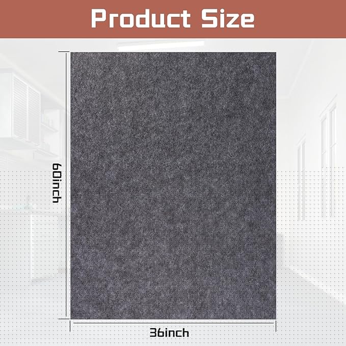 Garage Floor Mats Oil Spill Mat, Premium Absorbent Oil Pad, Waterproof Mats, Reusable, Washable, Protect Garage Floor Surface from Spill & Stain (36" x 60")