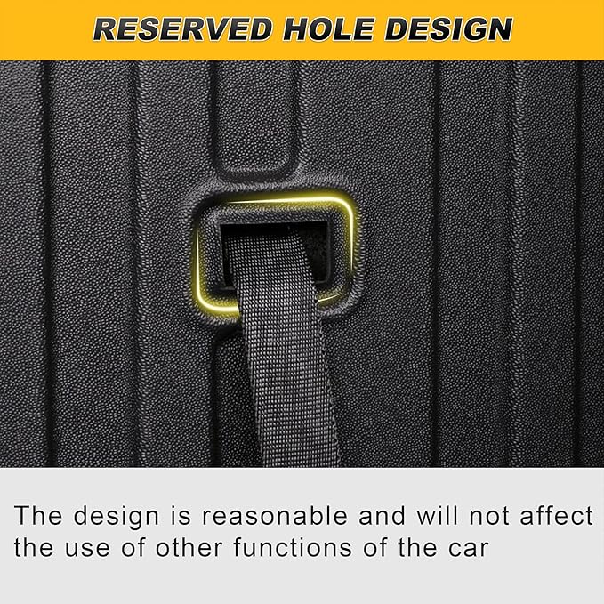 Floor Mats & Cargo Liner & Backrest Mat Fit for Honda HRV 2026 2025 2024 2023 & Acura ADX 2025: All Weather Protection Floor Liner - 1st & 2nd Row Car Liner Trunk Mat for HR-V Accessories, Black