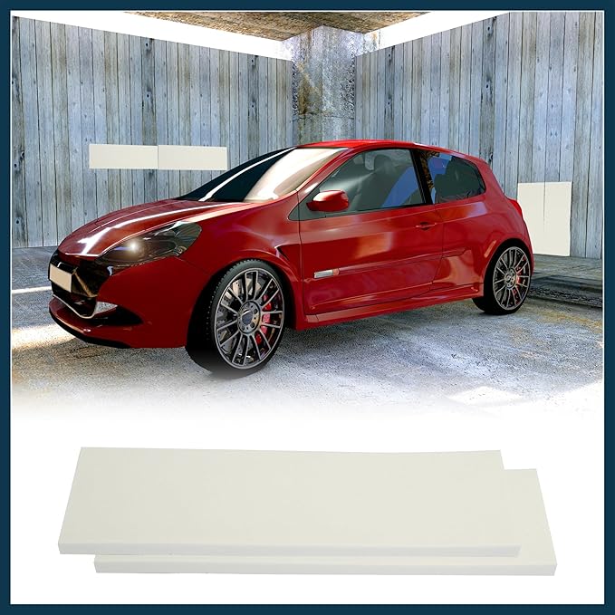 400x120x15mm 2pcs Car Garage Wall Guard Door Bumper Protector Anti Collision Waterproof White Automotive Parts