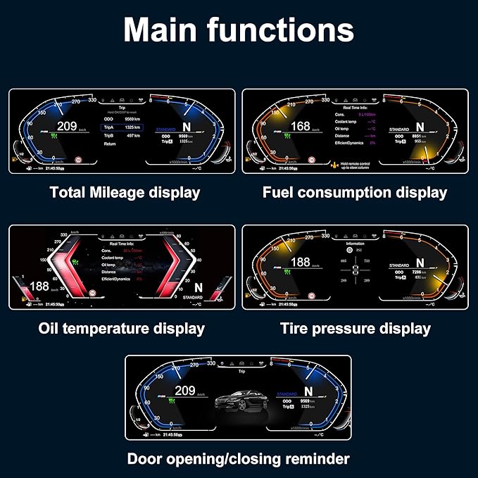Speedometer Instrument for BMW E84 2006-2015 CCC CIC Linux System Original Car Information Display Digital Cluster Dashboard Screen
