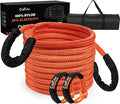 1" × 30ft Kinetic Recovery Tow Rope (48,000lbs), Heavy Duty Offroad Towing Straps Kit, Includes 2 Soft Shackles, Offroad Recovery Kit for UTV, ATV, Truck, Car, Jeep, Tractor (Orange)